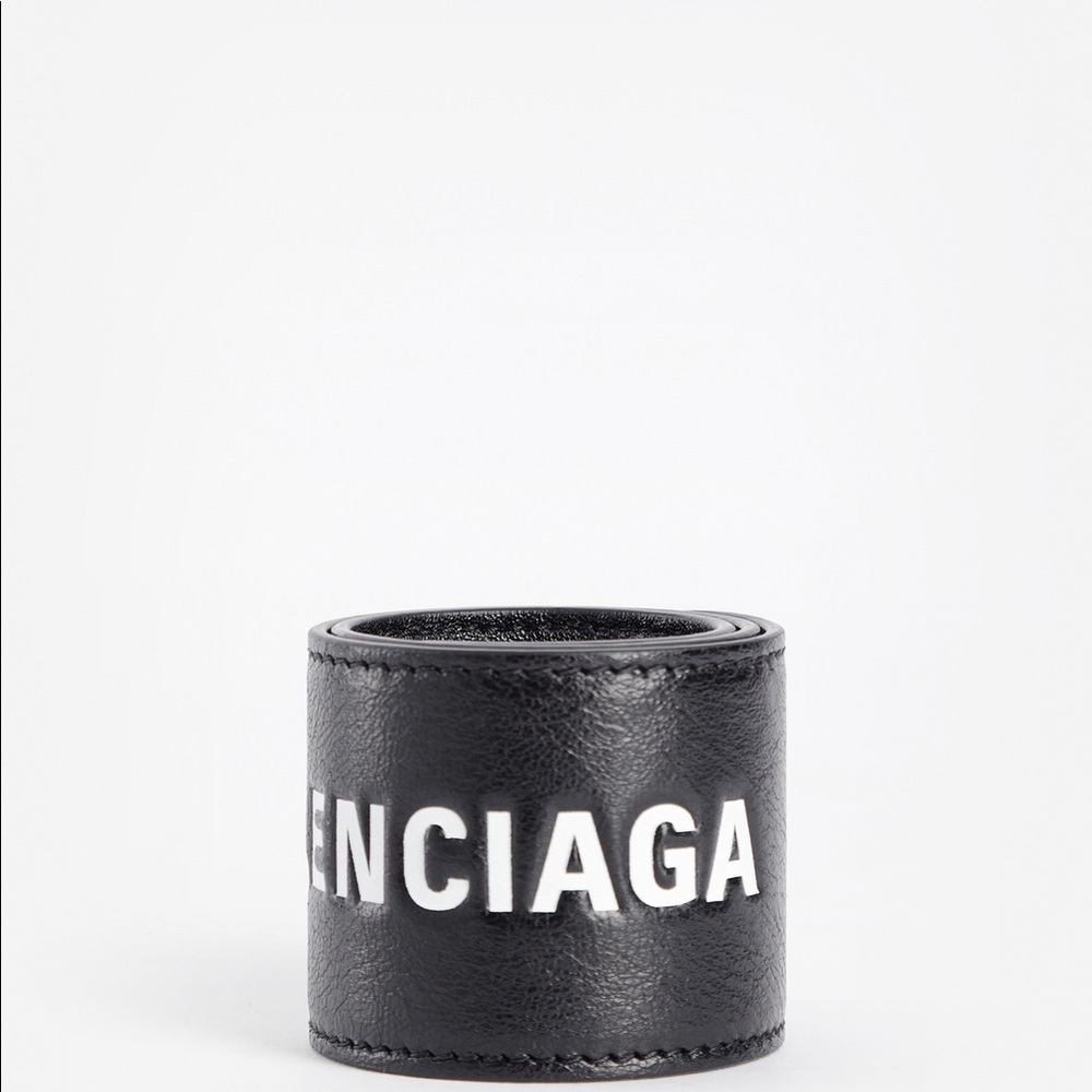 NWT! Black Balenciaga Slap Bracelet